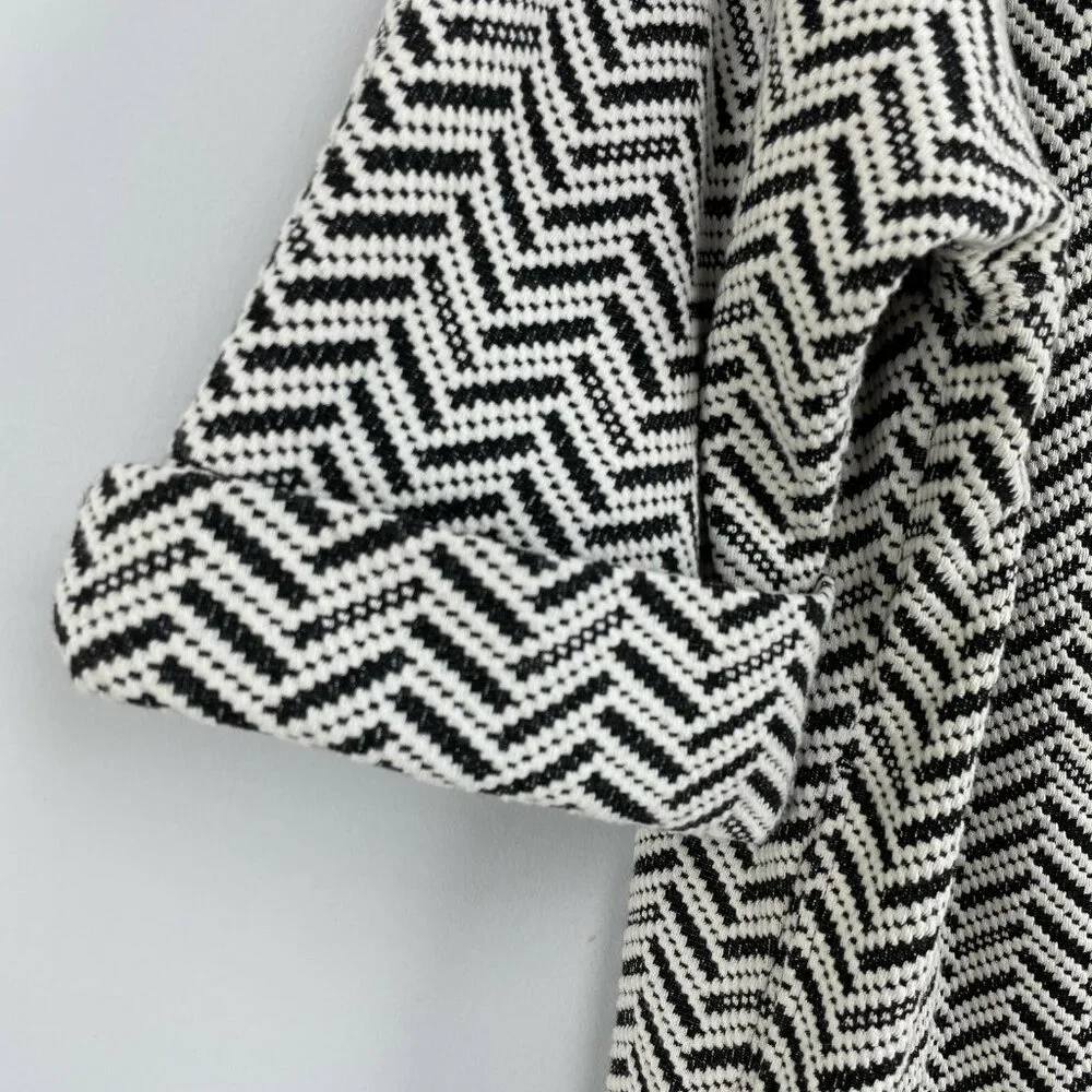 Chicos 1 Womens Medium Jacket‎ 3/4 Sleeve Snap Closure Relax Coat Lagenlook